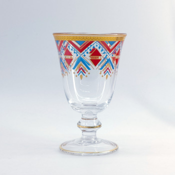 Gold rim water glass