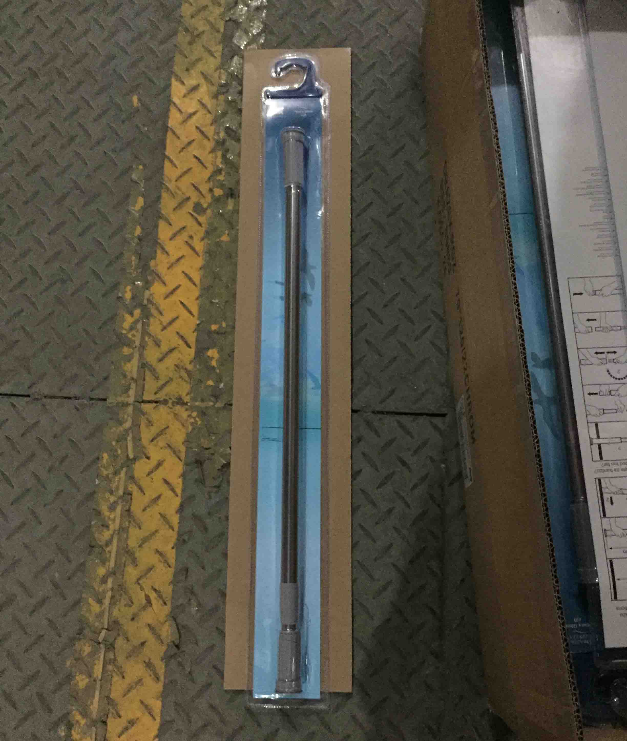 Blister Box packing stainless steel flexible stretch extend Straight bath Shower curtain Rod
