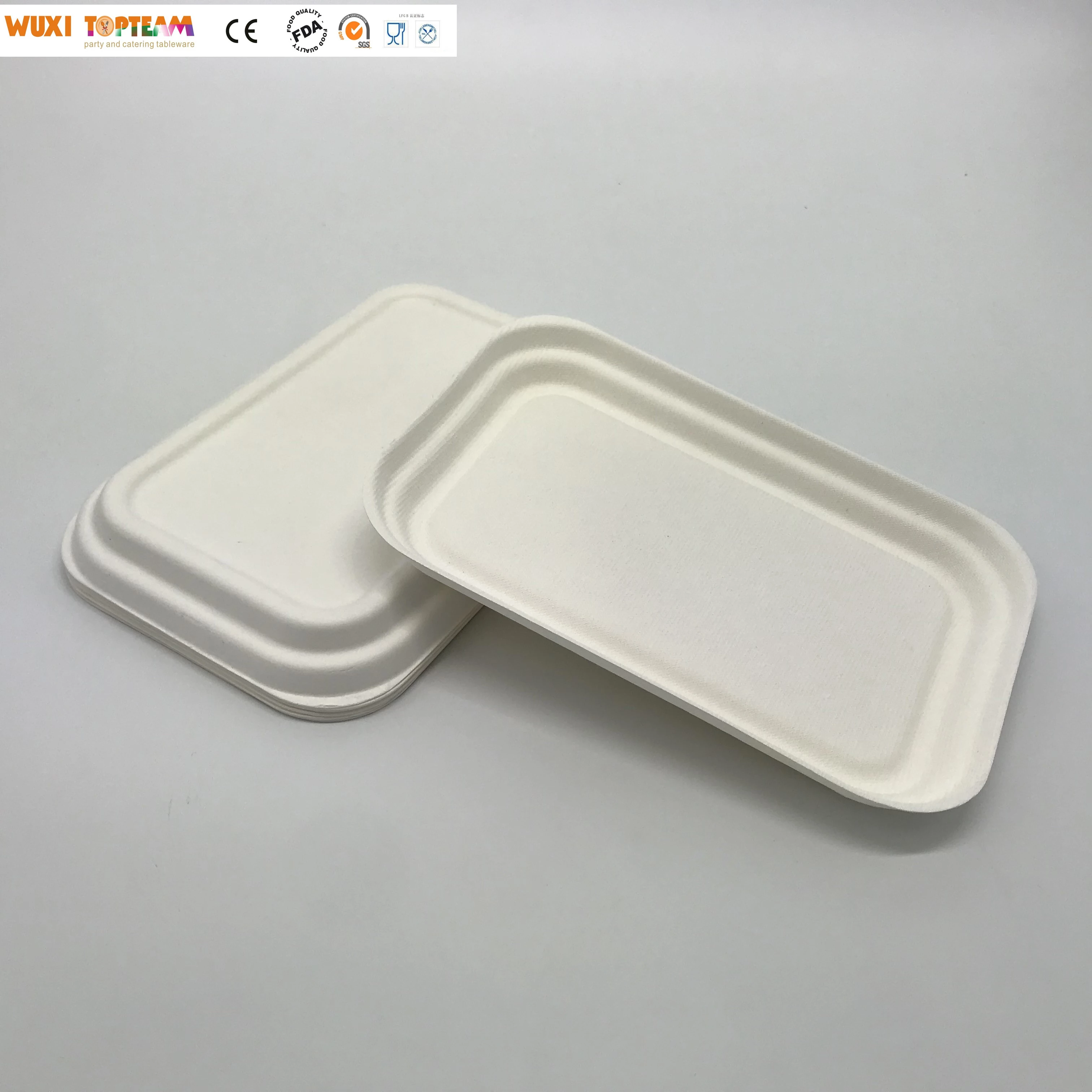 100% Biodegradable Disposable Sugarcane Lid For 214mm Sugarcane Lunch Box