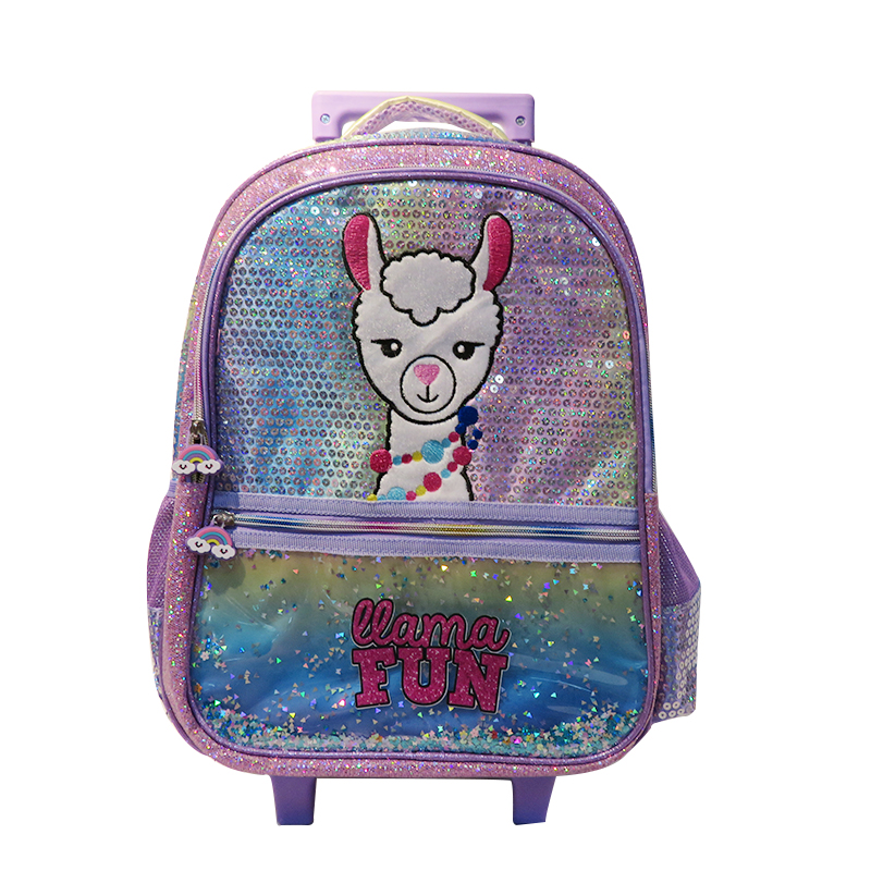 Unicorn Sequin School Trolley Backpack
