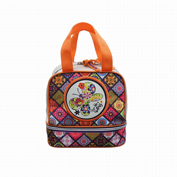 Double layer kid's handle lunch bag