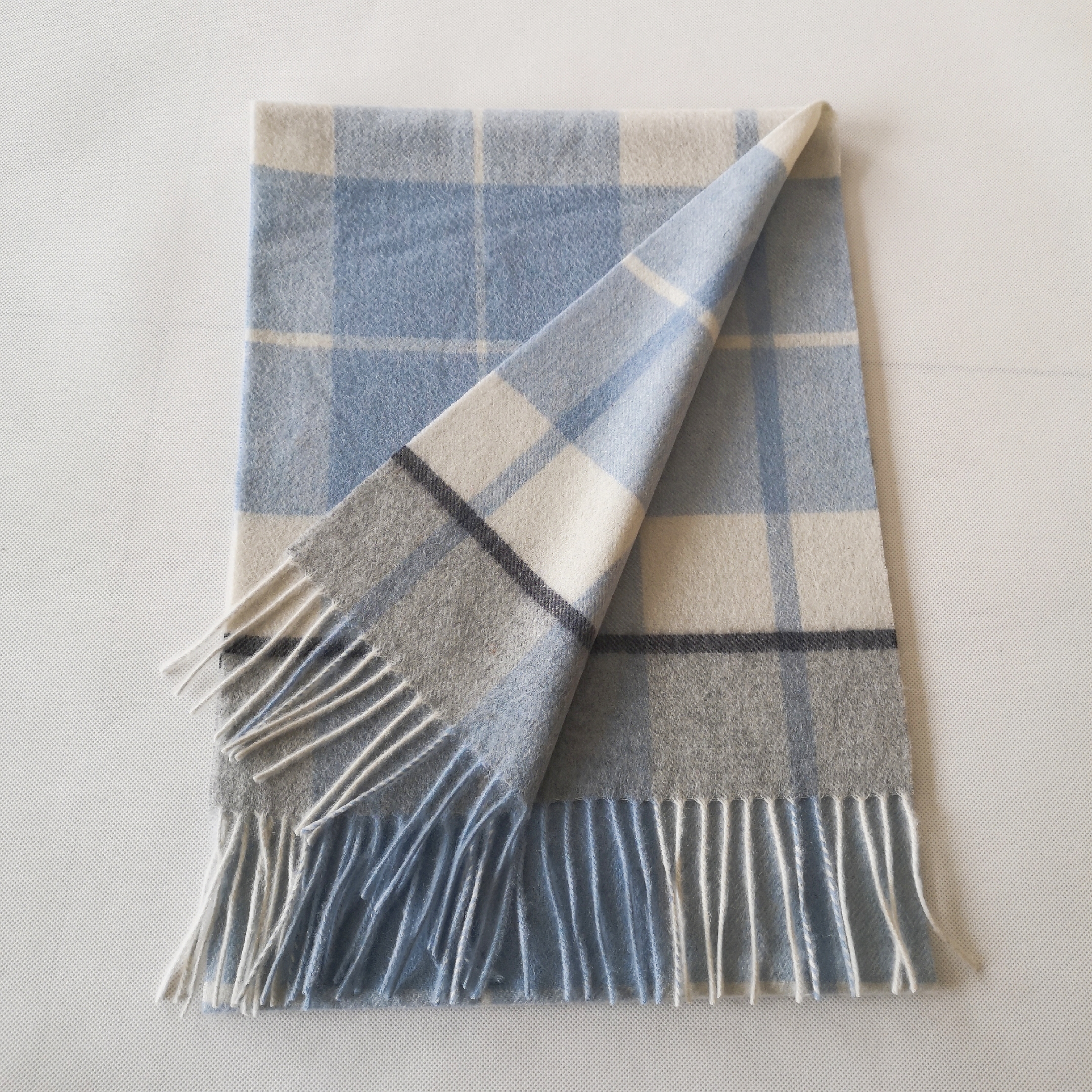 Woolen cashmere Plaid Scarf