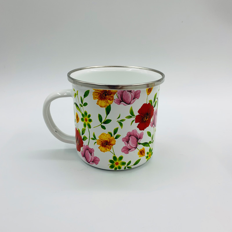 Enamel Mug Stainless Steel Rim