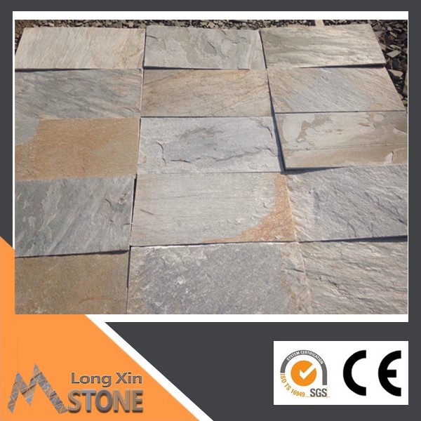 Natural Beige slate stone floor tile 30X30 CM