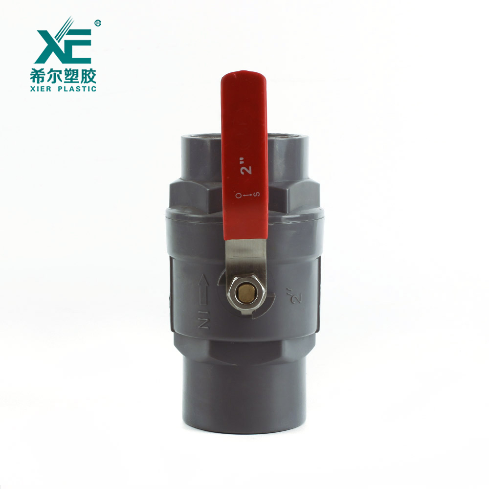 PVC Two Pieces Ball Valve-Ss201 Handle