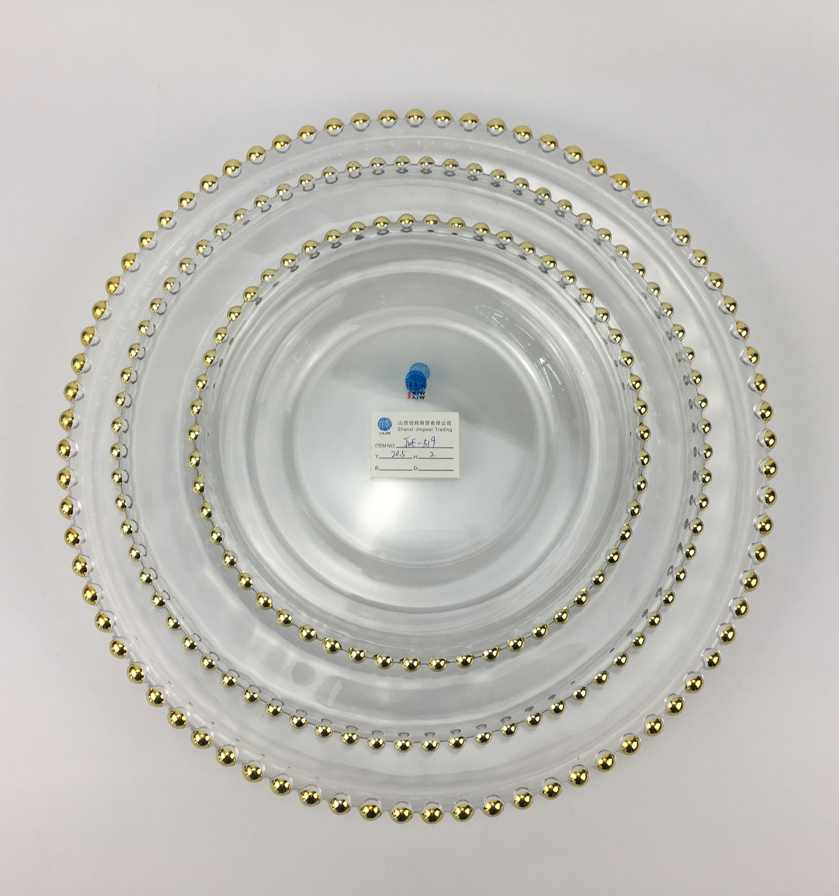Beads Charger Plates And Cake Stands