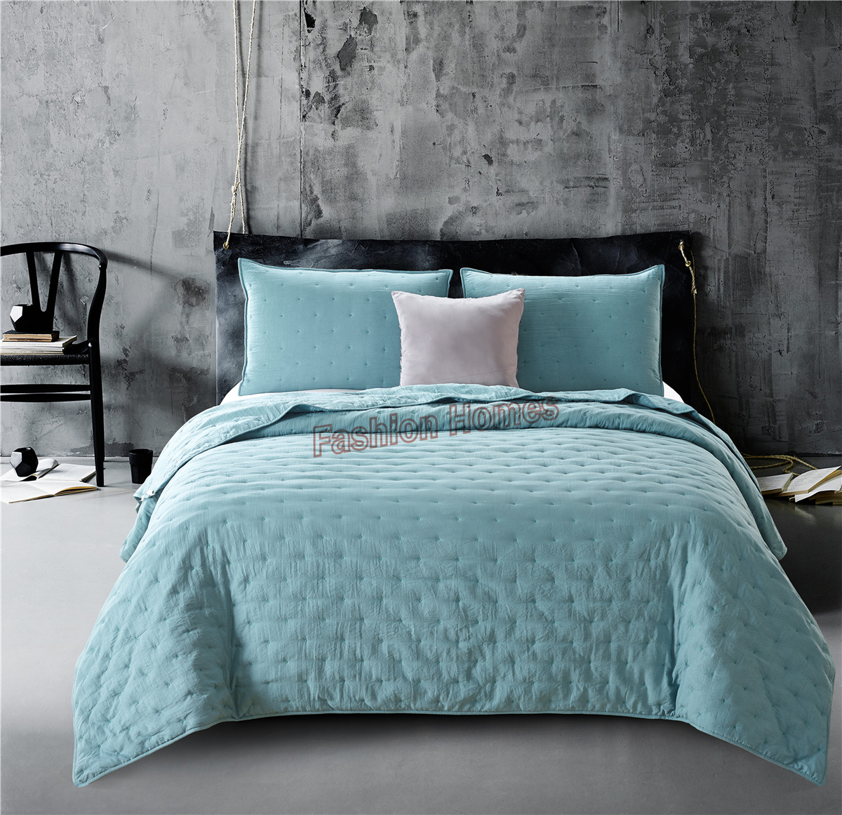 2020 Hot selling pre washed microfiber Embroidery quilts Set