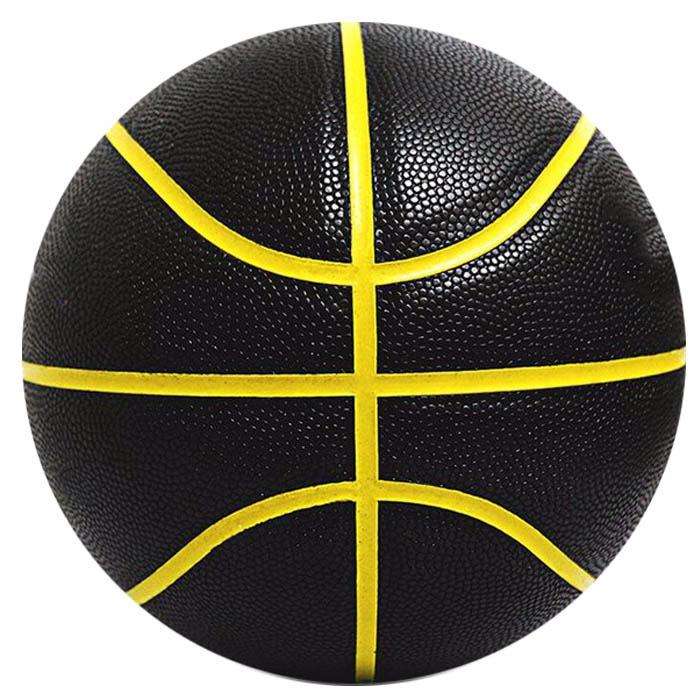 Top Quality Custom Wholesale Inflatable PU Leather Training Ball black Basketball