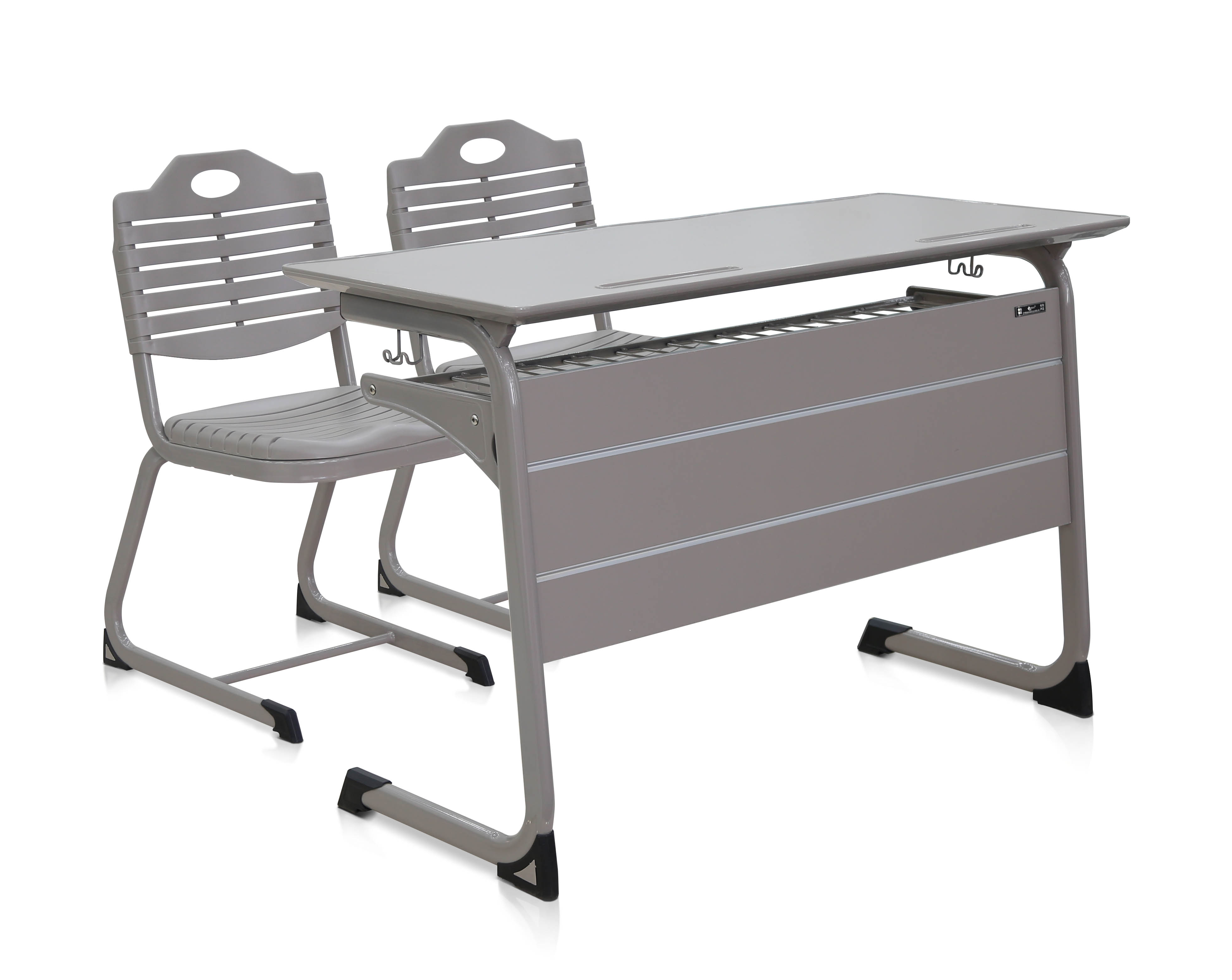 double desk and chair