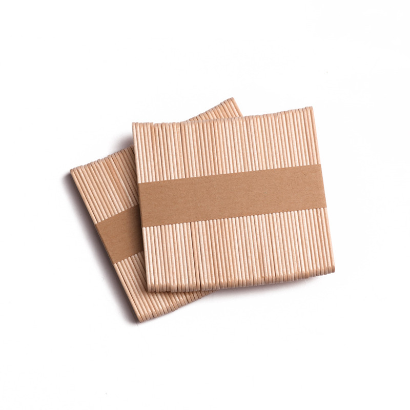 Wooden beveled ice cream sticks