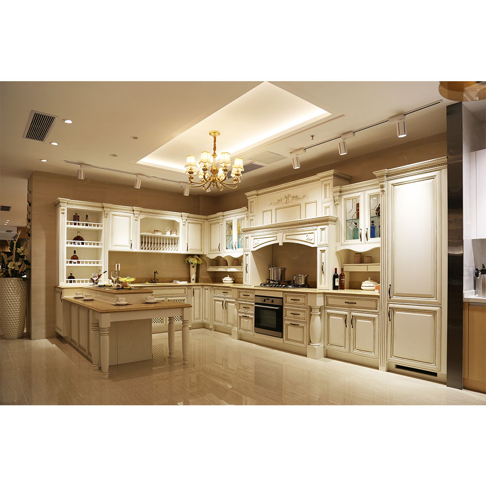 Customized Classical Solid Wood Kitchen Cabinet