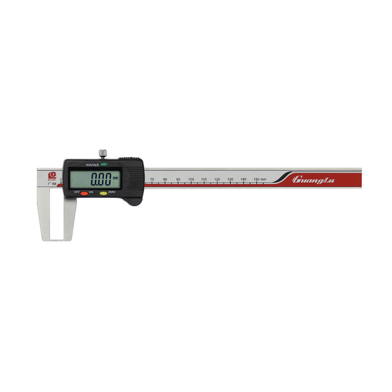 Digital Caliper with Flat Measuring Points for Outside Grooves