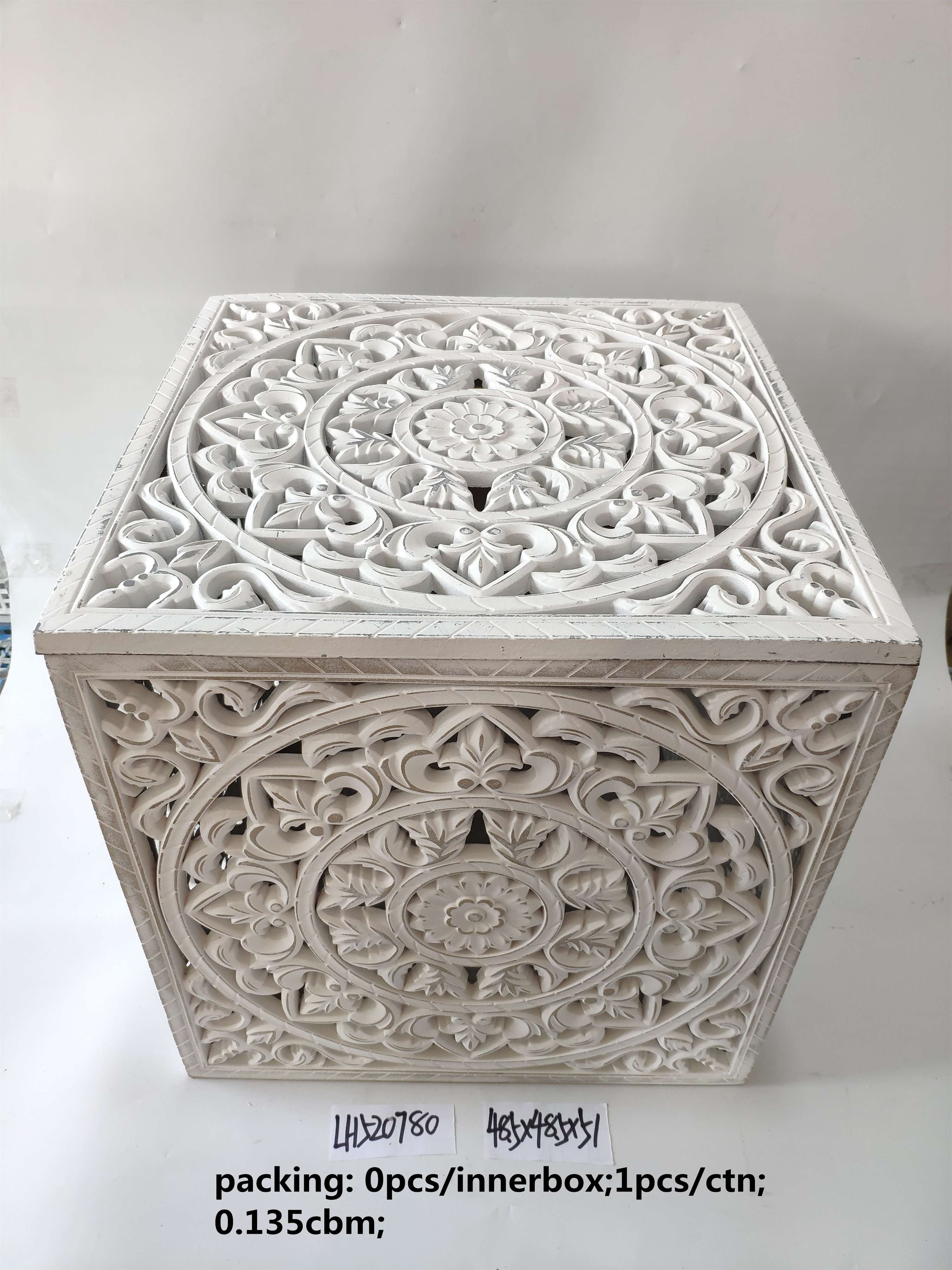 MDF European style retro set four big storage box tables