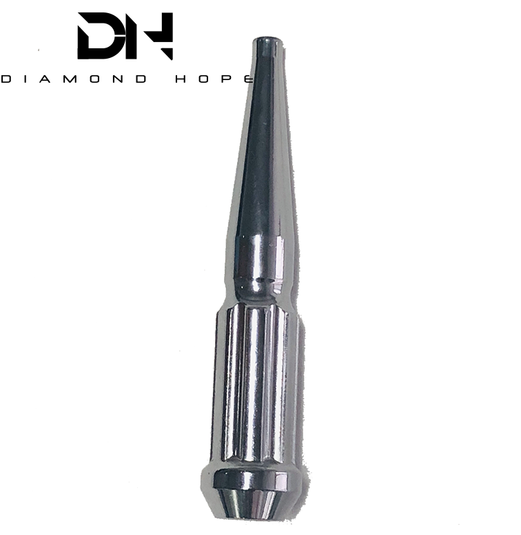 Black duplex spline spike lug nut