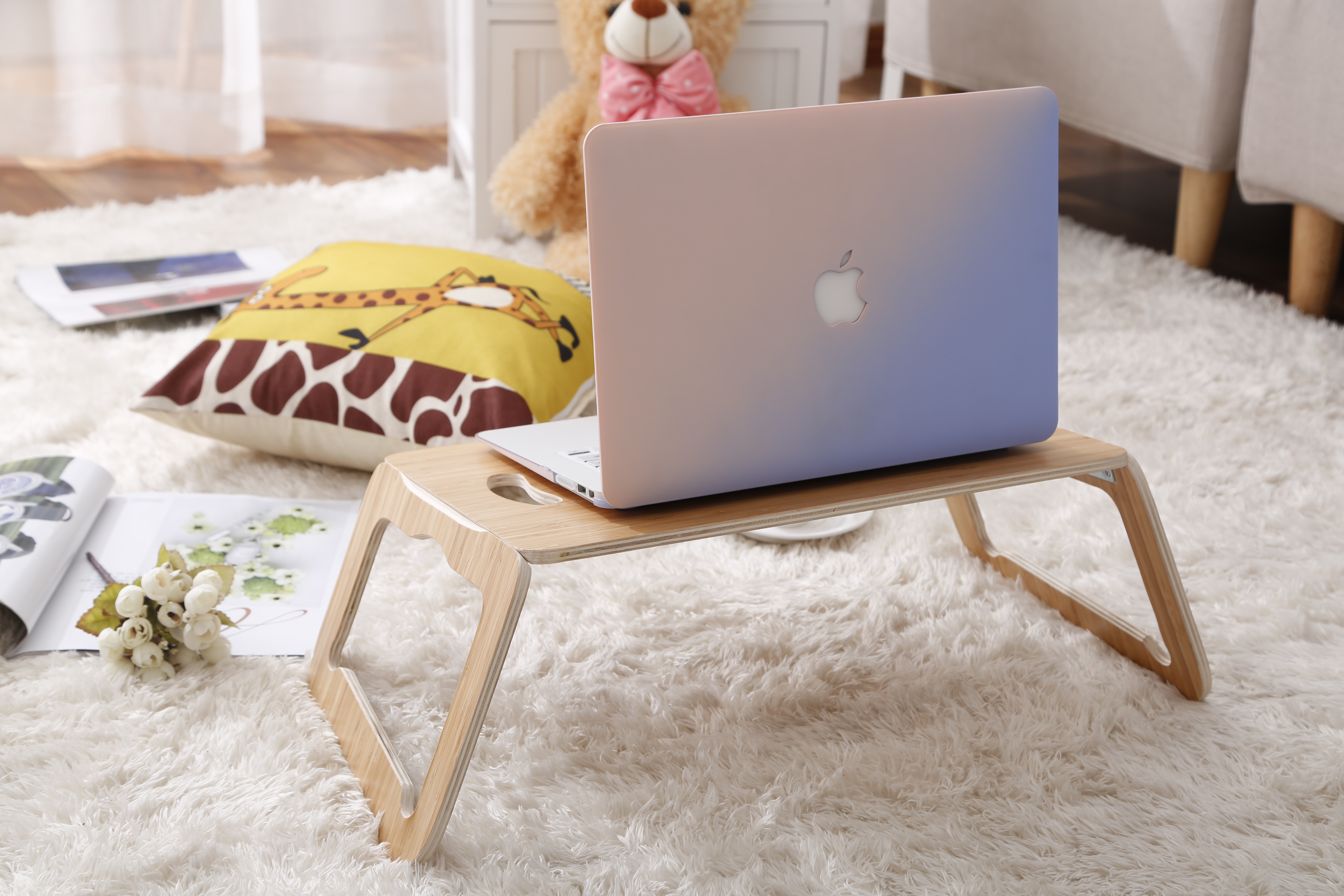Lap Desk, Laptop Table Folding Laptop Desk Notebook Standing Reading Writing Bed Table Portable