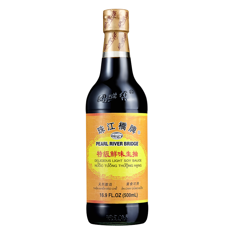 Pearl River Bridge Delicious Light Soy Sauce 500mL [Steam/Stew/Stir-Fried/Marinade]