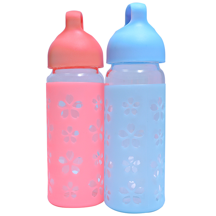 500ml lovely water bottle with silicone case