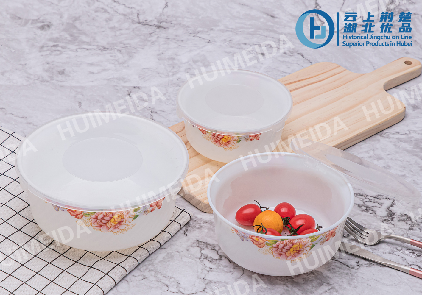 OPAL GLASS GLASSWARE DINNER SET - Crisper salad bowl set