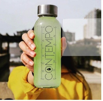 300ml Sport Drinking Glass Water Bottle