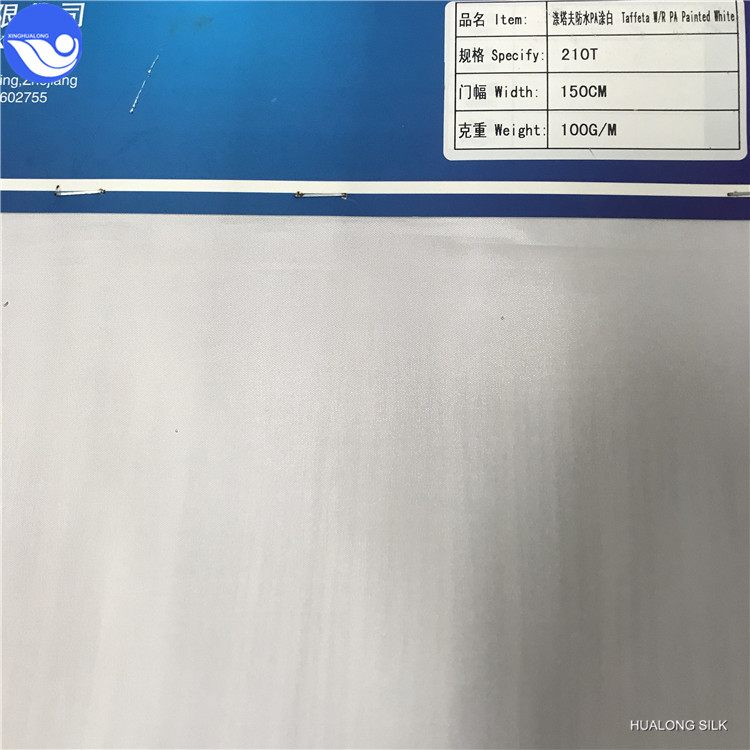 Taffeta painted white coated