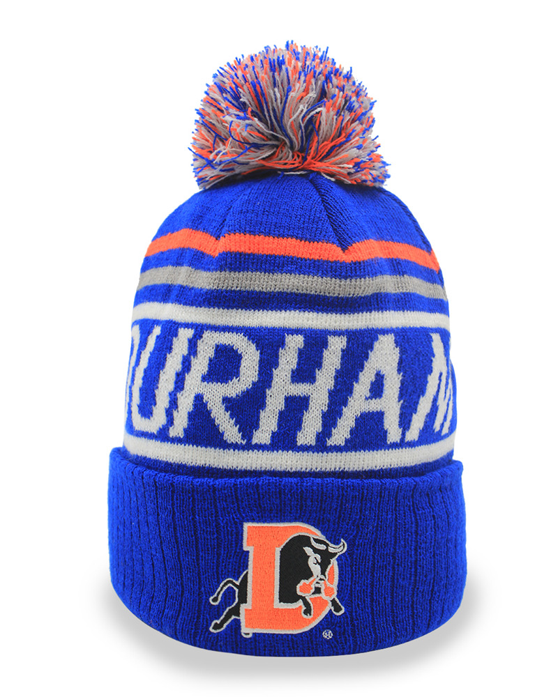 Jacquard pompon beanie cap