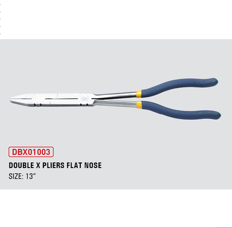 Double X pliers flat nose