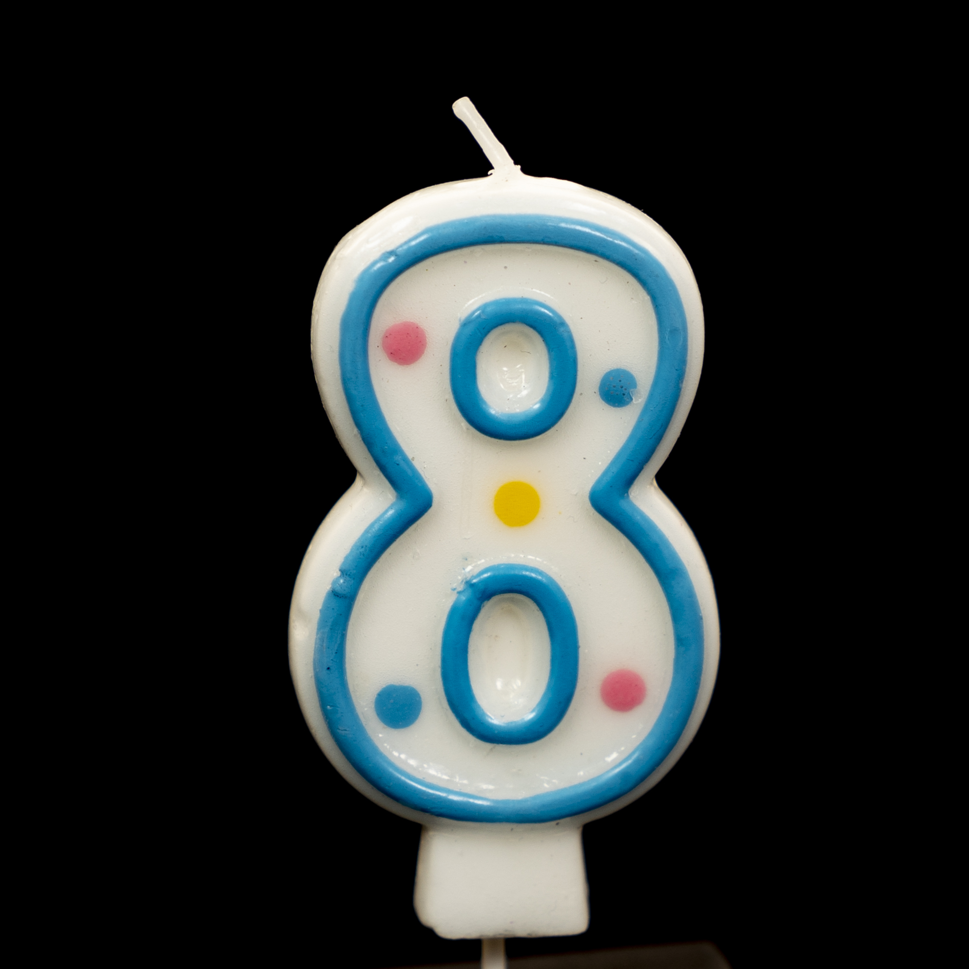 Birthday candle Party candle colorful eged number candle with colorful dot