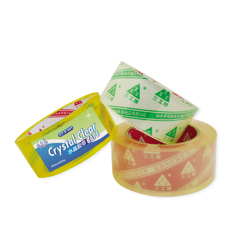 BOPP Crystal clear tape for canton box sealing with acrylic adhesive (P-001)