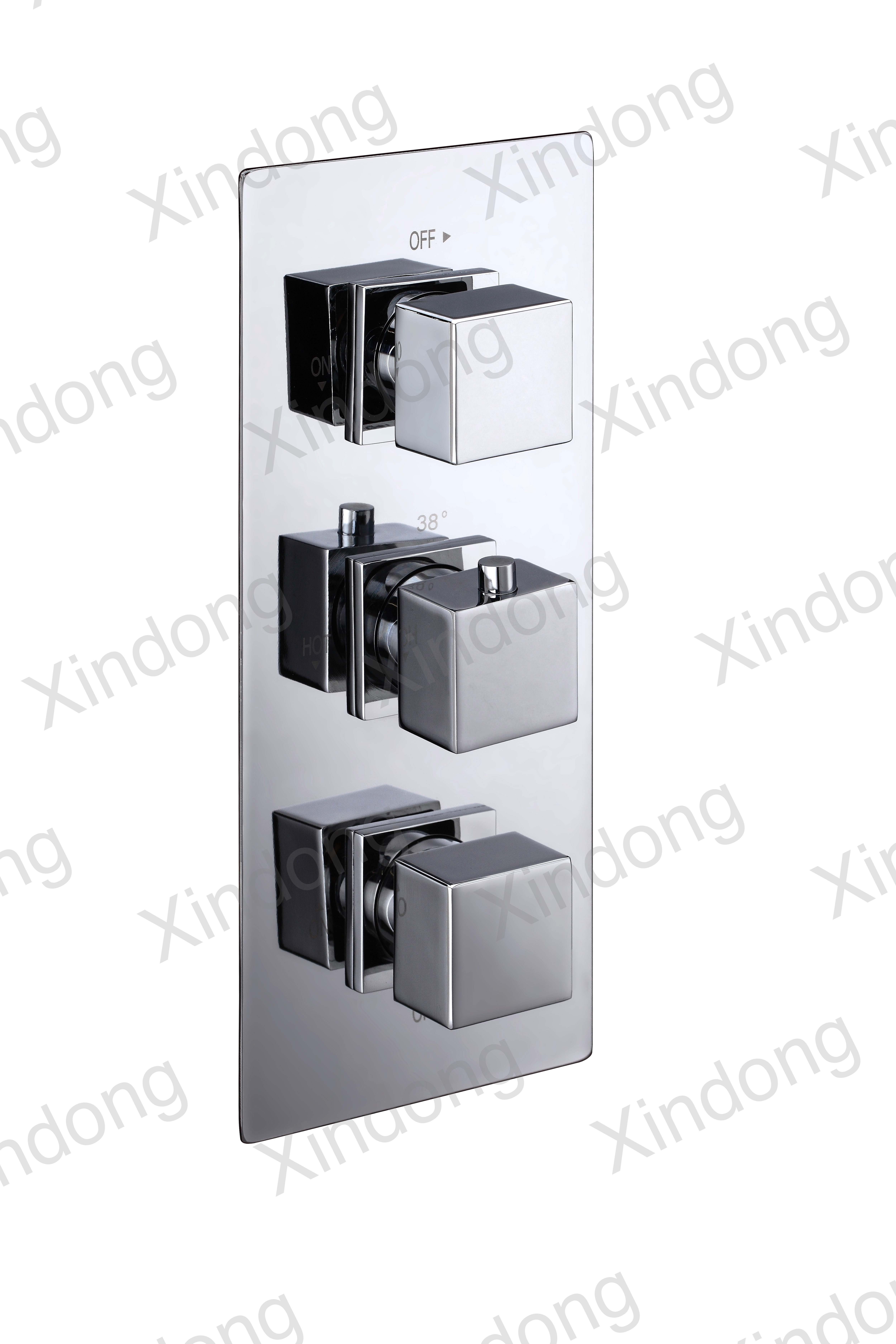 Square Thermostatic Concealed Shower Valve with diverter