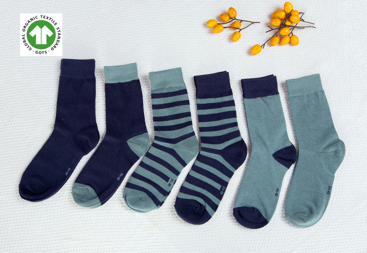 Men socks with GOTS