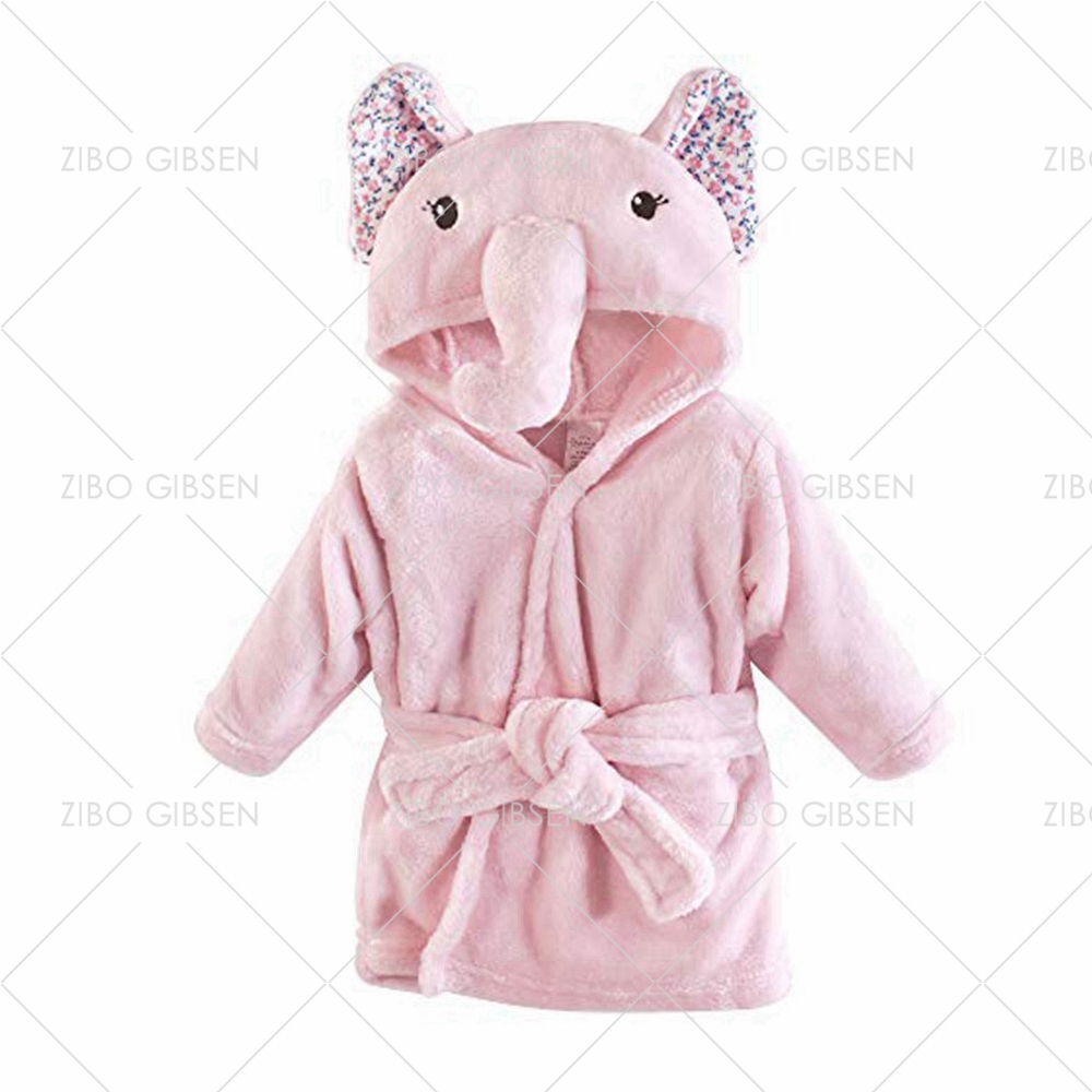 Terry cotton baby bathrobe