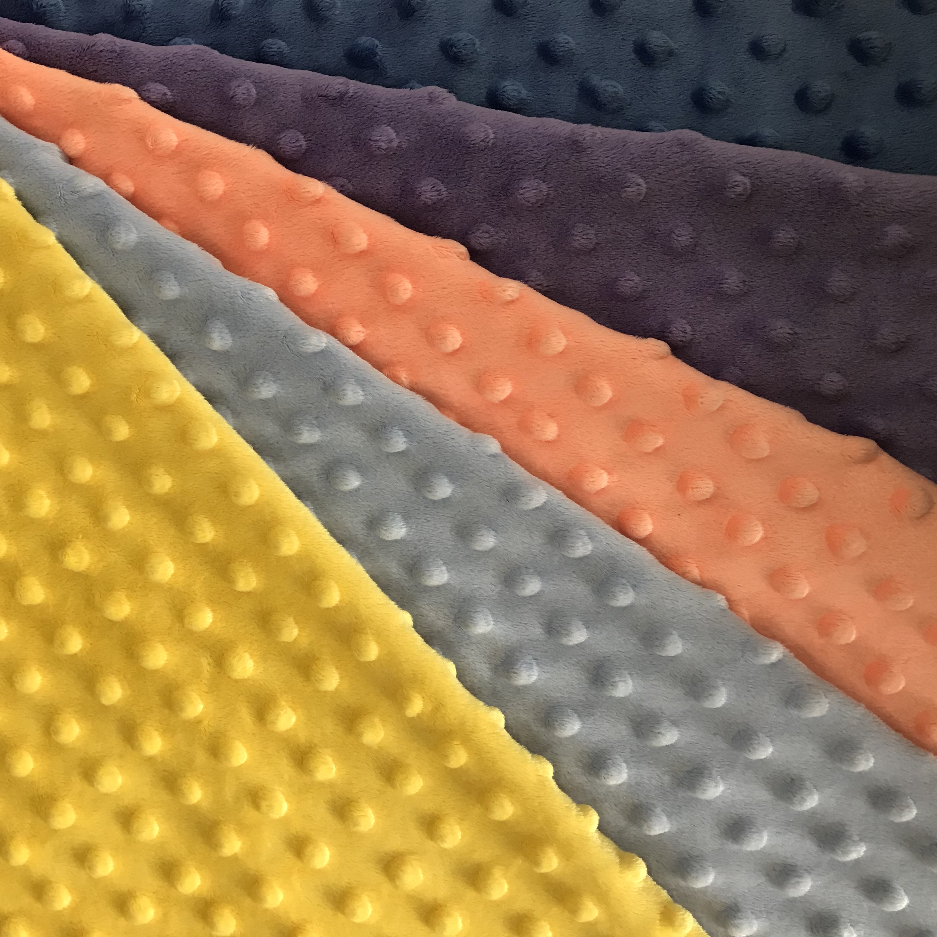 100% Polyester Minky Dot Fabric