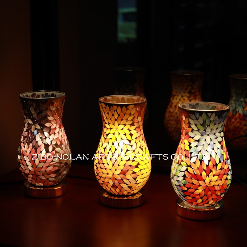 Mosaic glass table lamp Glass Mosaic decor lamp Home decoration glass Mosaic lamp Mosaic glass lamp