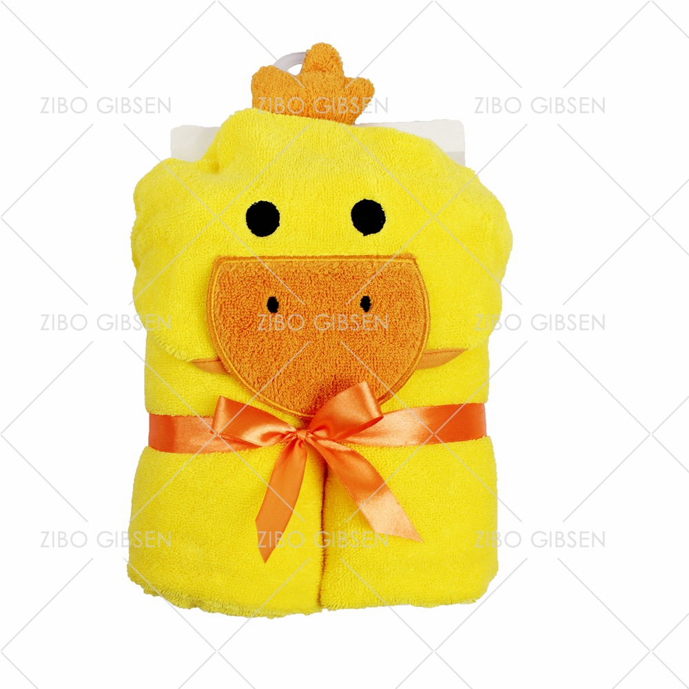 100% terry cotton animal design bath hooded towel