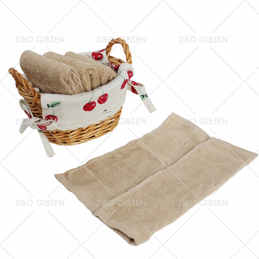 Cotton towel set with basket towel set gift towel set guest towel