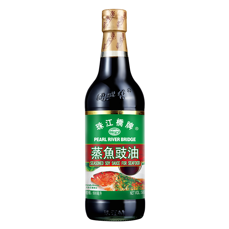 Pearl River Bridge Seasoned Soy Sauce for Seafood 500mL [Steam/Stew/Pan-Fried/Marinade]
