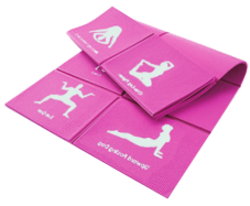 Foldable Yoga Mat with Exercises Printing