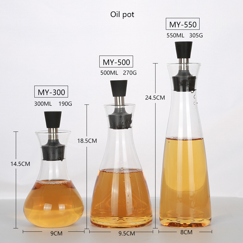 Borosilicate glass oil pot