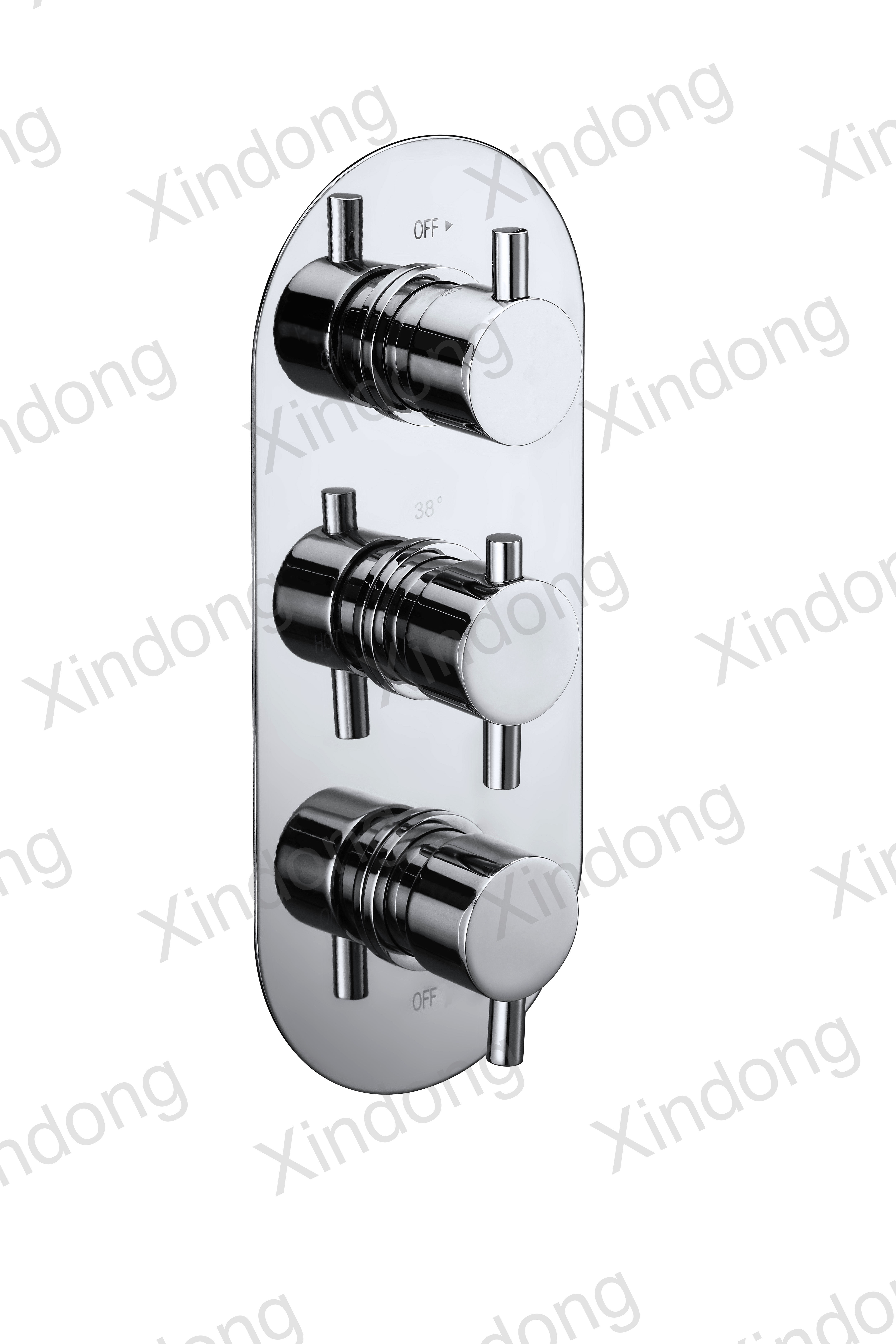 Round Thermostatic Concealed Shower Valve with diverter
