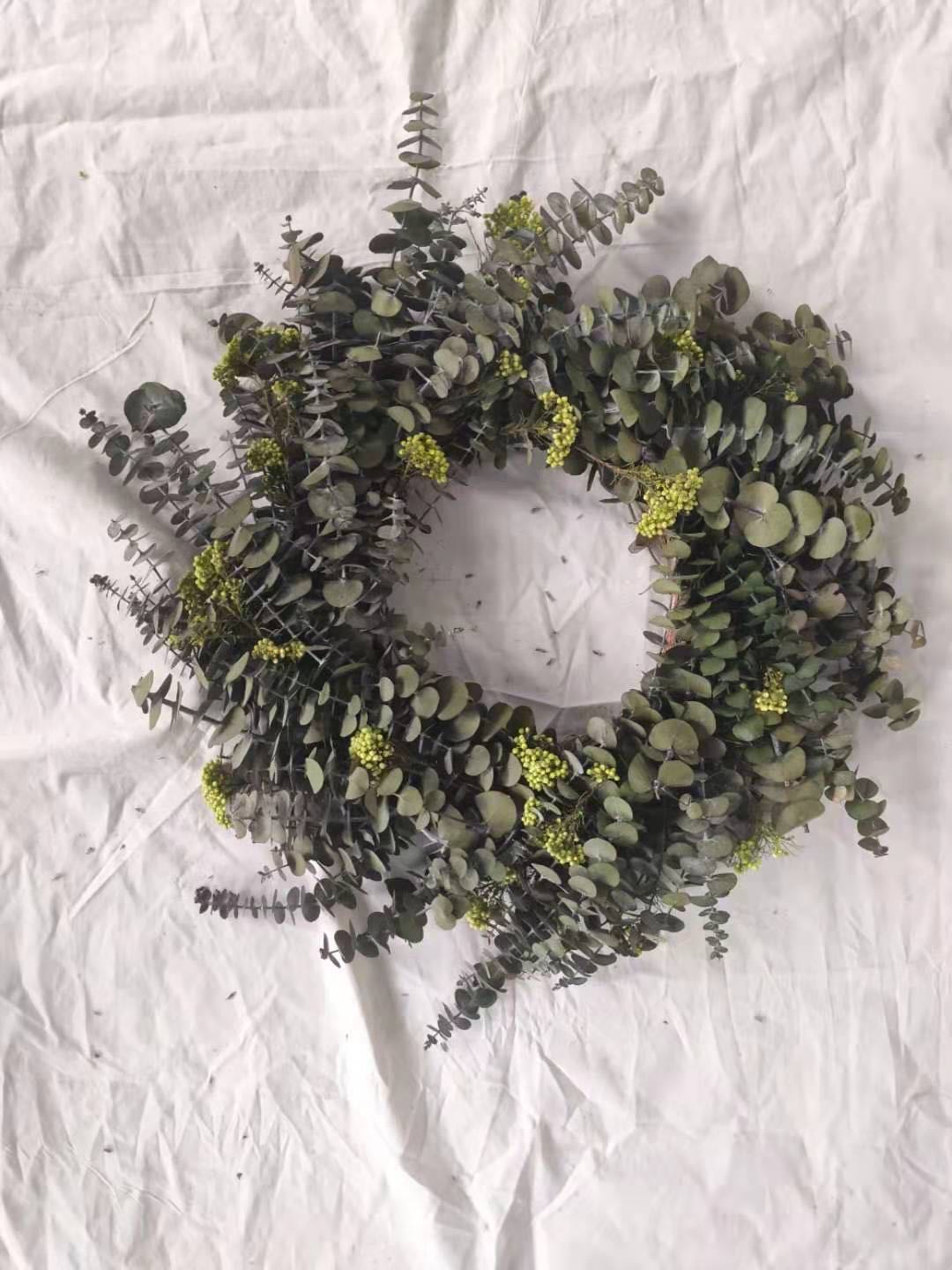 Preserved eucalyptus wreath