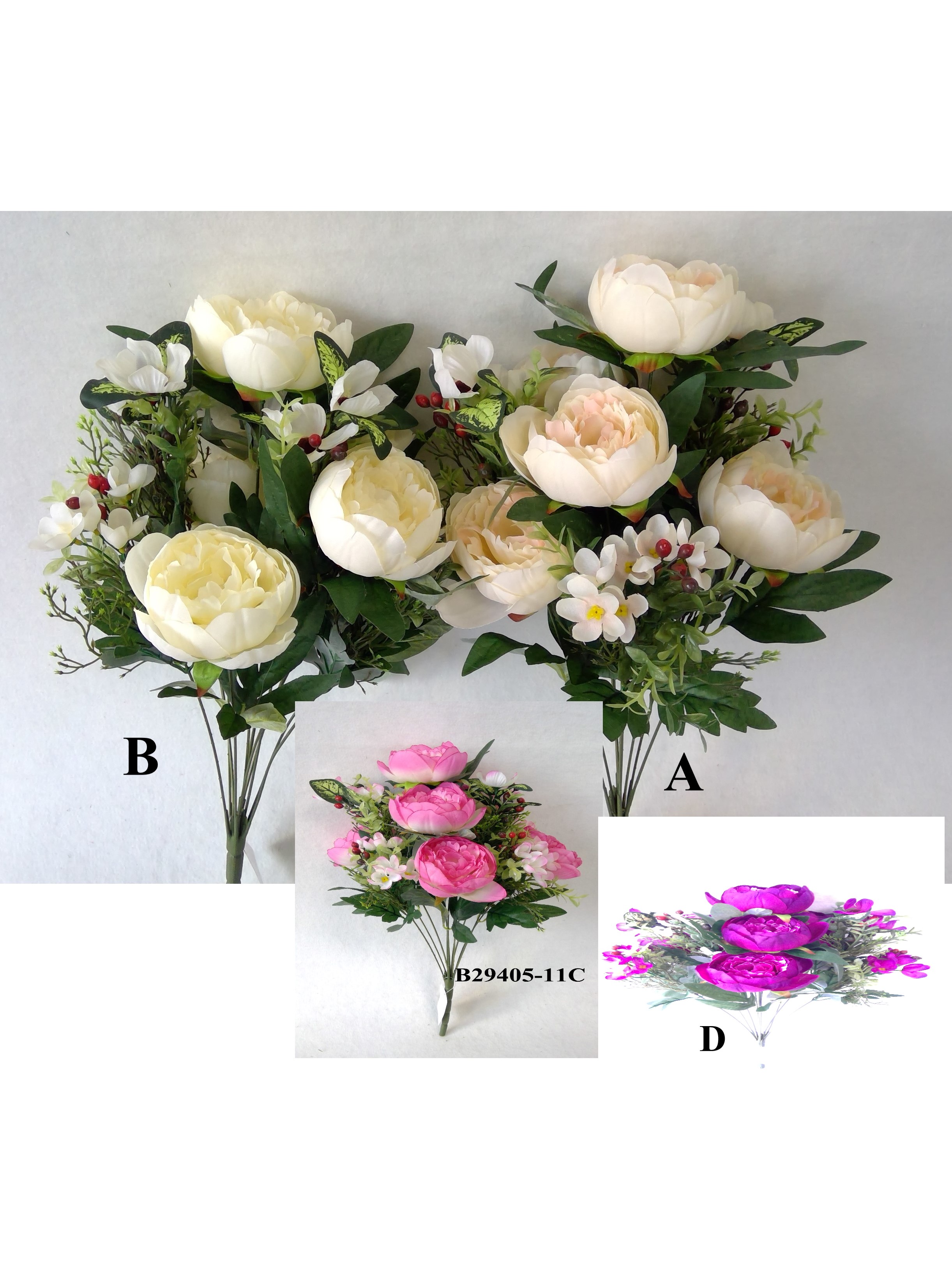 peony small flower mix bush x 11