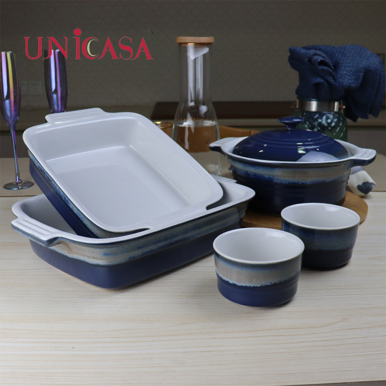 Ceramic bakeware set stoneware baking dishes dutch oven rectangular baker oval baker square baker ramekin