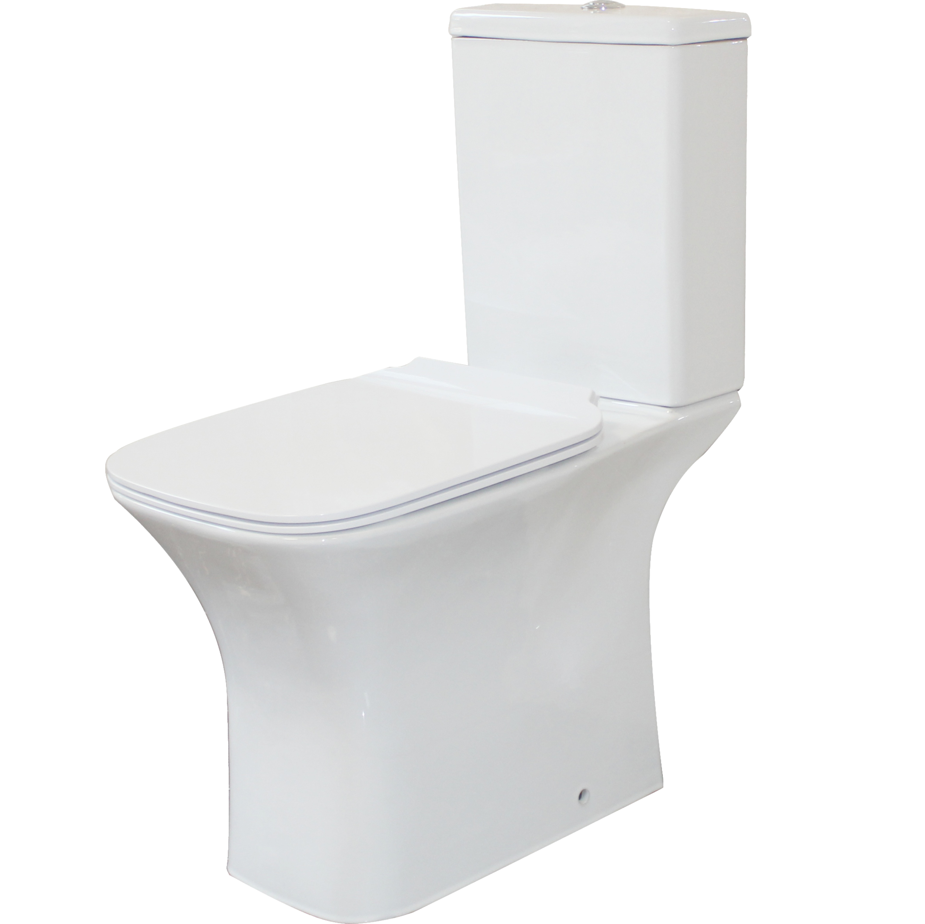 Rimless two piece toilet