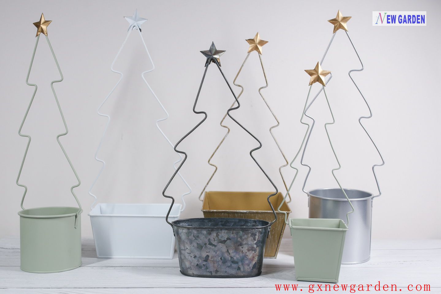 zinc flower pot