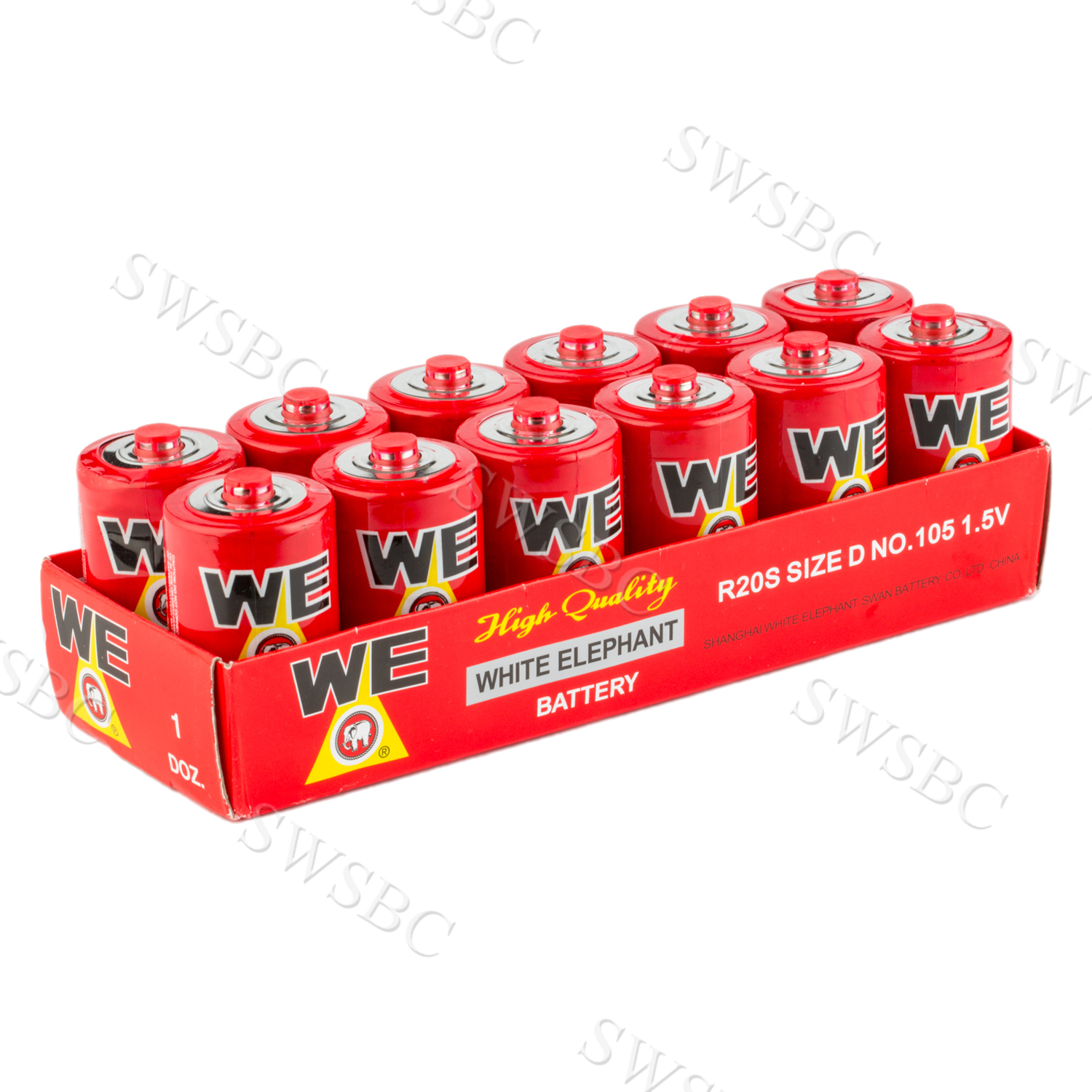 White Elephant R20 D Um-1 Carbon Zinc Battery