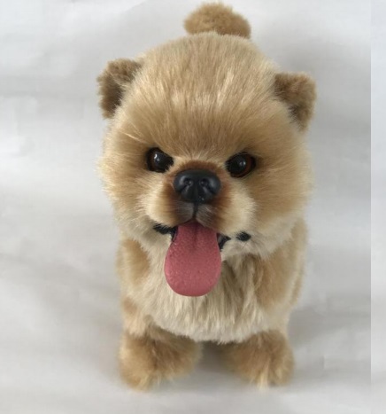 Lifelike walking dog which can move tongue and swing tail and bark