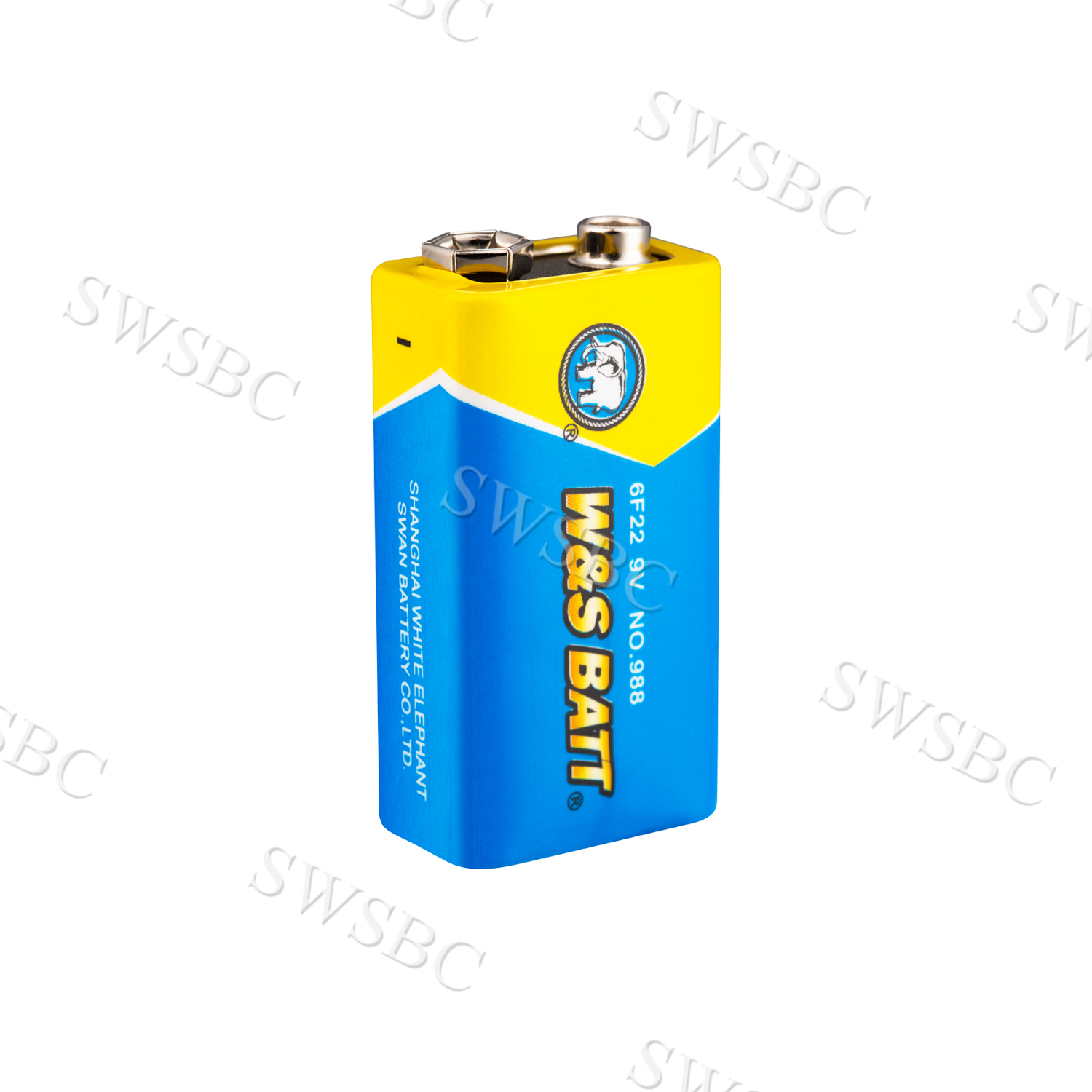 W&S BATT Brand Carbon Zinc Battery 6F22 9V