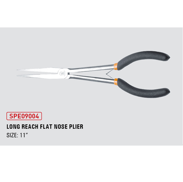 Long reach flat nose plier 11inch