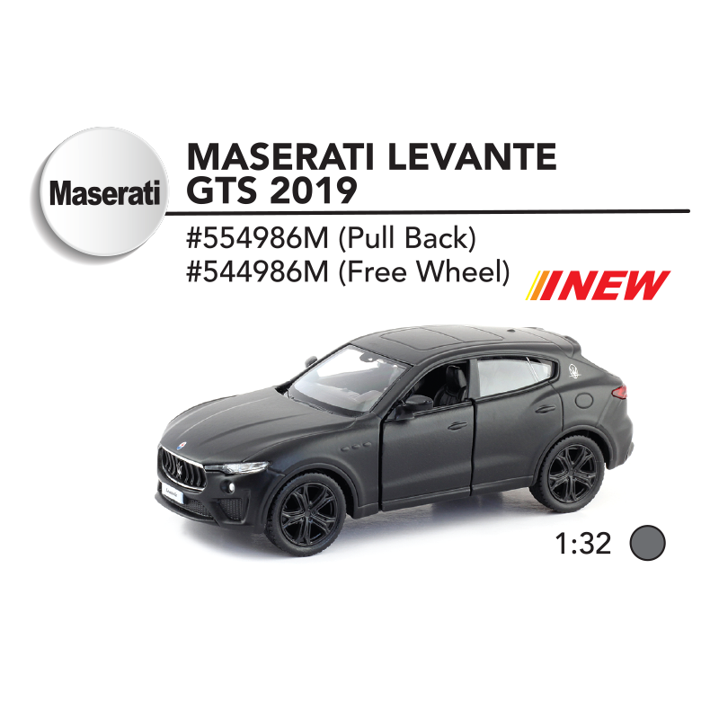 1:32 (Matte Black) - Maserati Levante GTS 2019