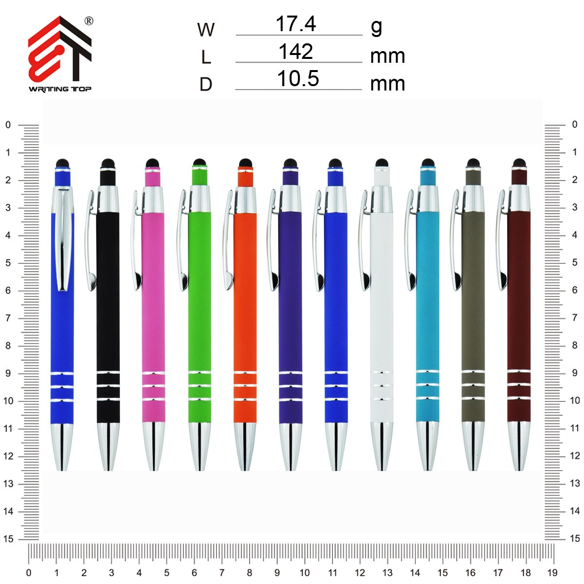 Aluminum stylus ball pen